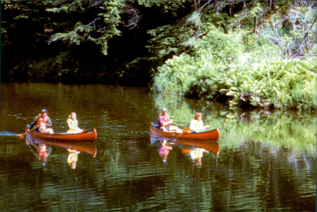 Canoeing along the Cape Fear River is a popular activity.