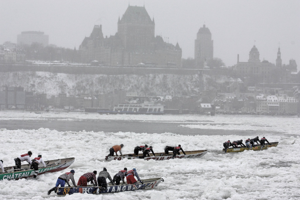 Ice Canoeing In Quebec