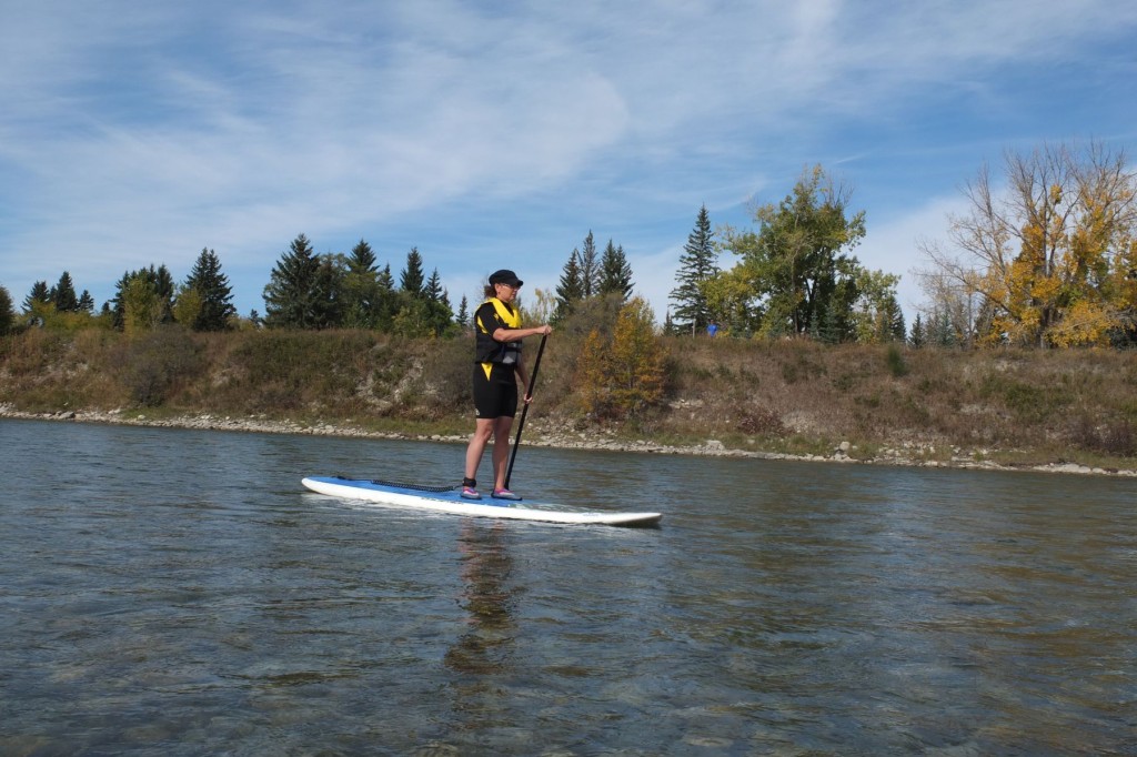 person on SUP on the Bow River