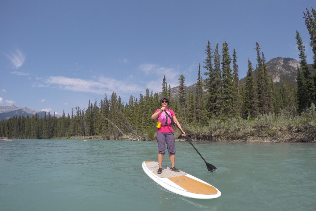 SUP Touring on the Bow River from the canoe docks in town